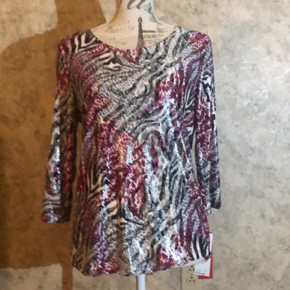 Rebecca Malone* Stretch Shimmer Top